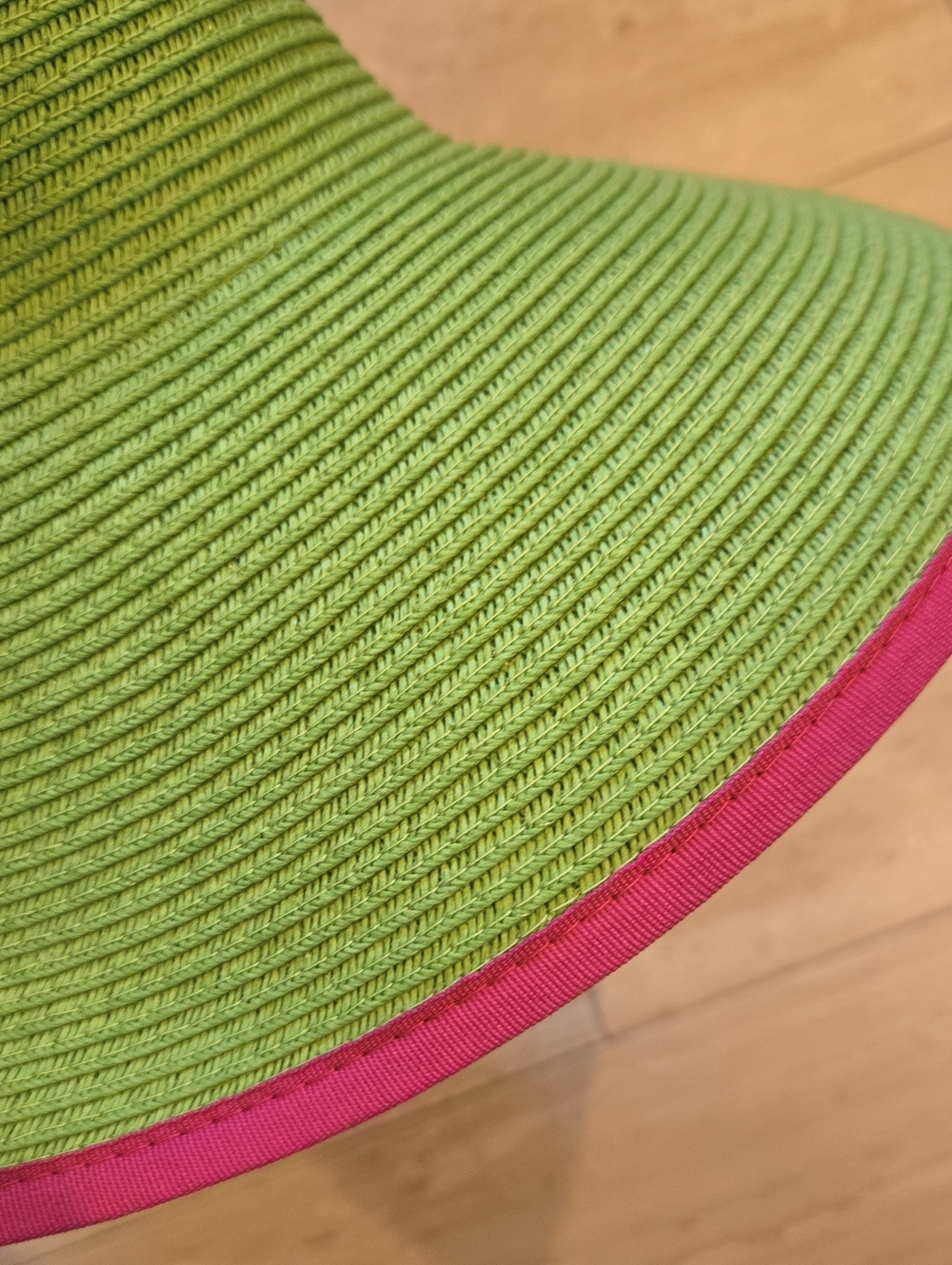 Sun "N" Sand Green/Pink Accent Packable Sun Hat - Picture 2 of 6